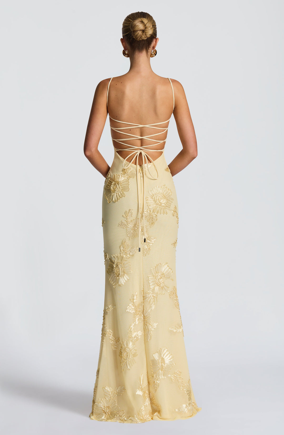 Priyaella Maxi Dress in Lemon by Clandour, product photo 2
