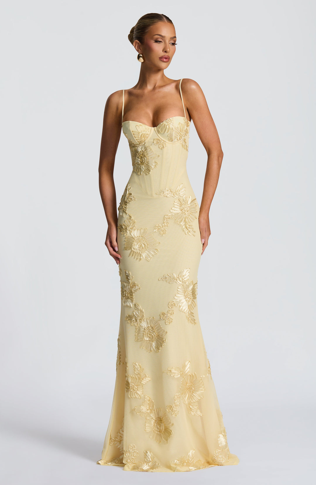 Priyaella Maxi Dress in Lemon by Clandour, product photo 7