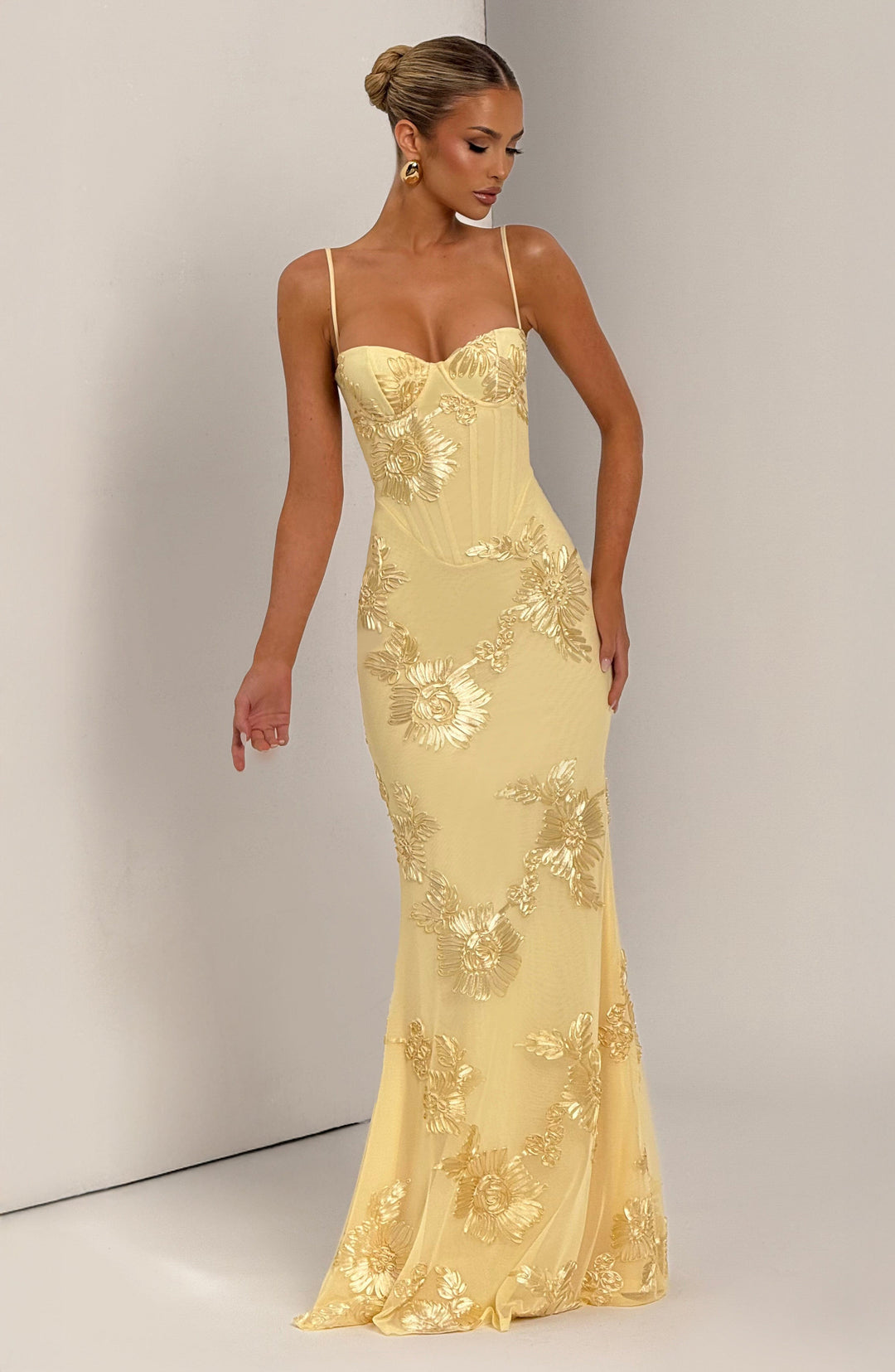 Priyaella Maxi Dress in Lemon by Clandour, product photo 9