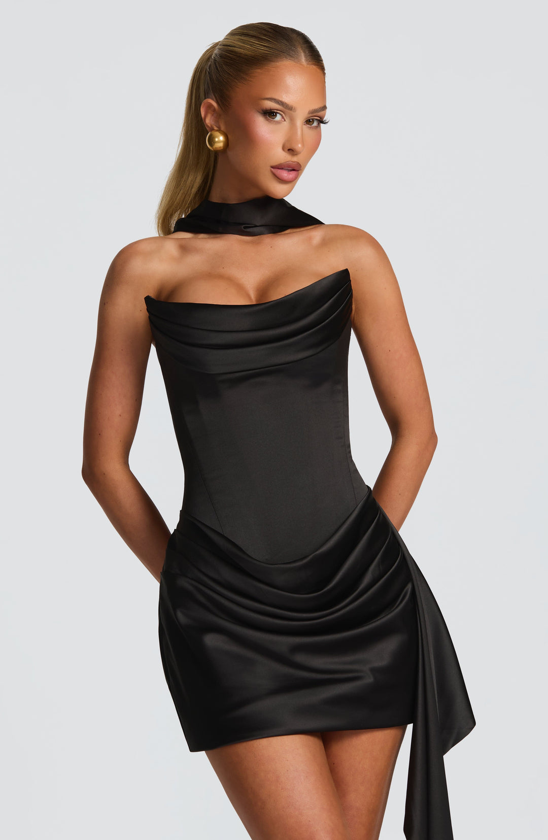 Priyaelle Mini Dress in Black by Clandour, product photo 6