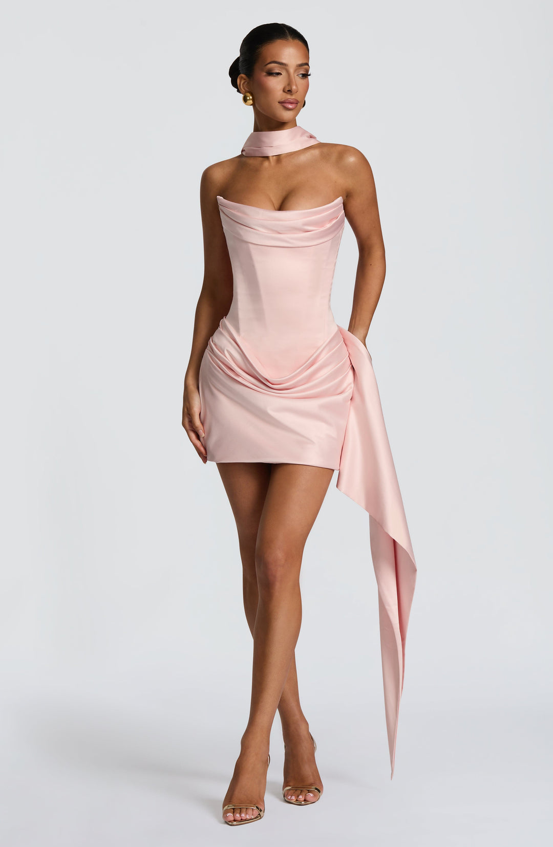 Priyaelle Mini Dress in Blush by Clandour, product photo 6