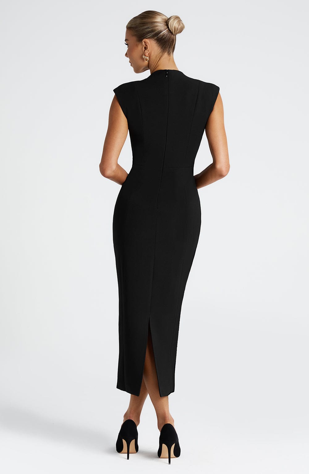 Priyaessa Midi Dress in Black by Clandour, product photo 2