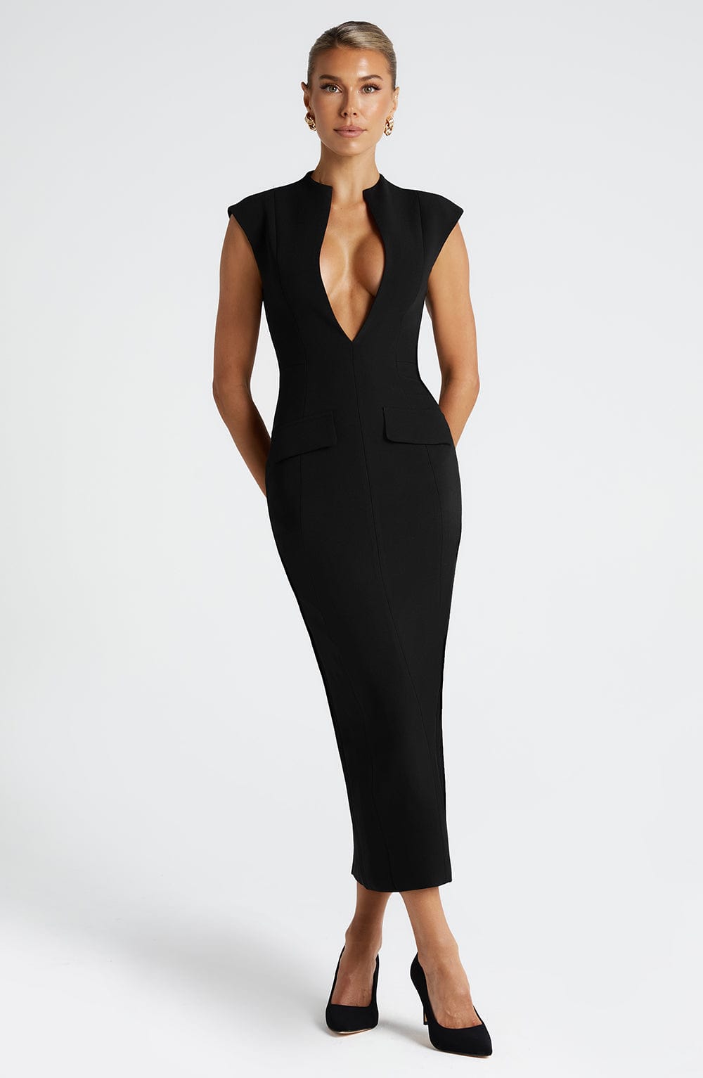 Priyaessa Midi Dress in Black by Clandour, product photo 5