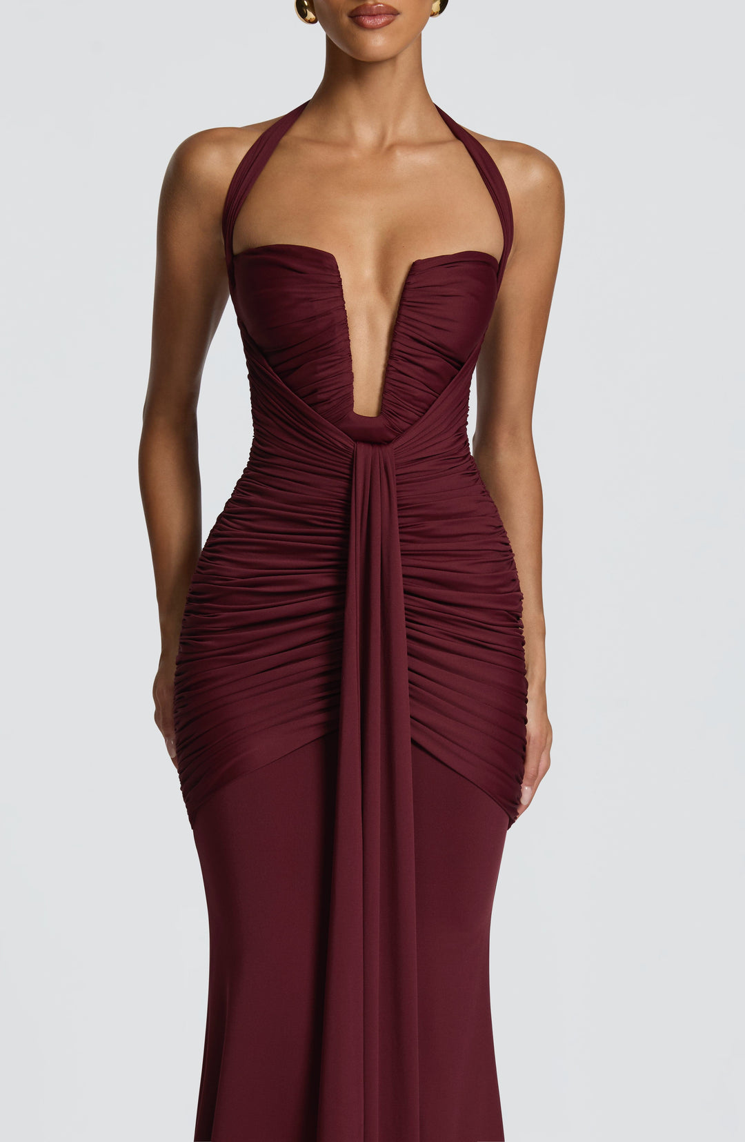 Priyaette Maxi Dress in Cherry Lacquer by Clandour, product photo 5