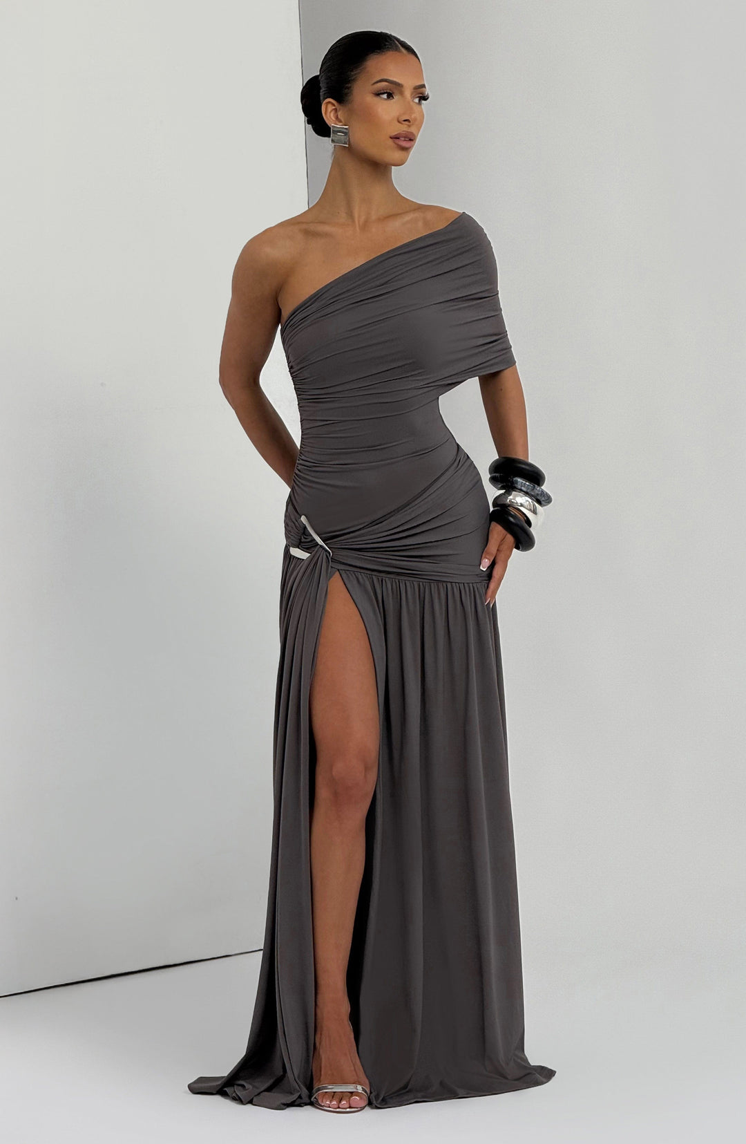 Priyaia Maxi Dress in Charcoal by Clandour, product photo 6