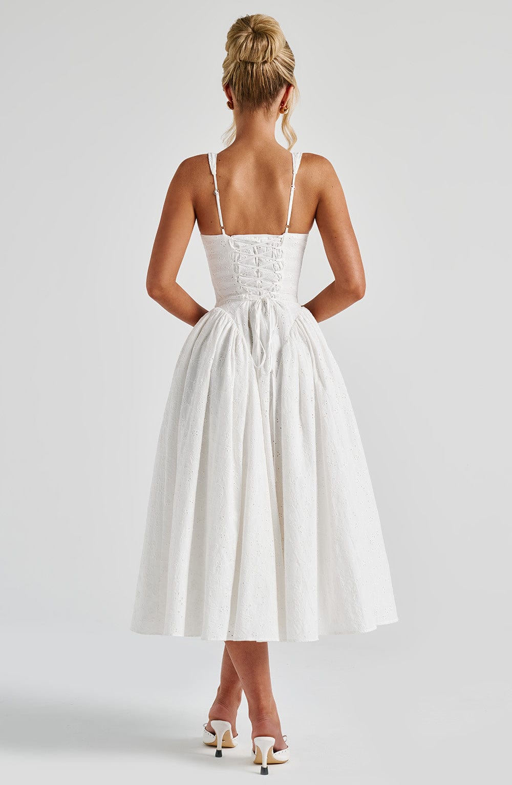 Priyaina Midi Dress in Ivory by Clandour, product photo 3