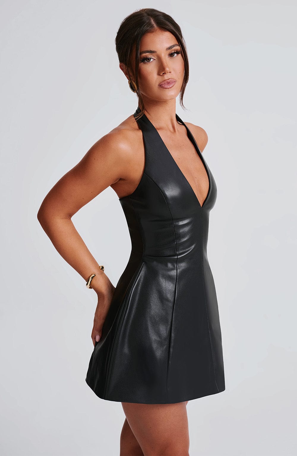 Priyaine Mini Dress in Black by Clandour, product photo 5