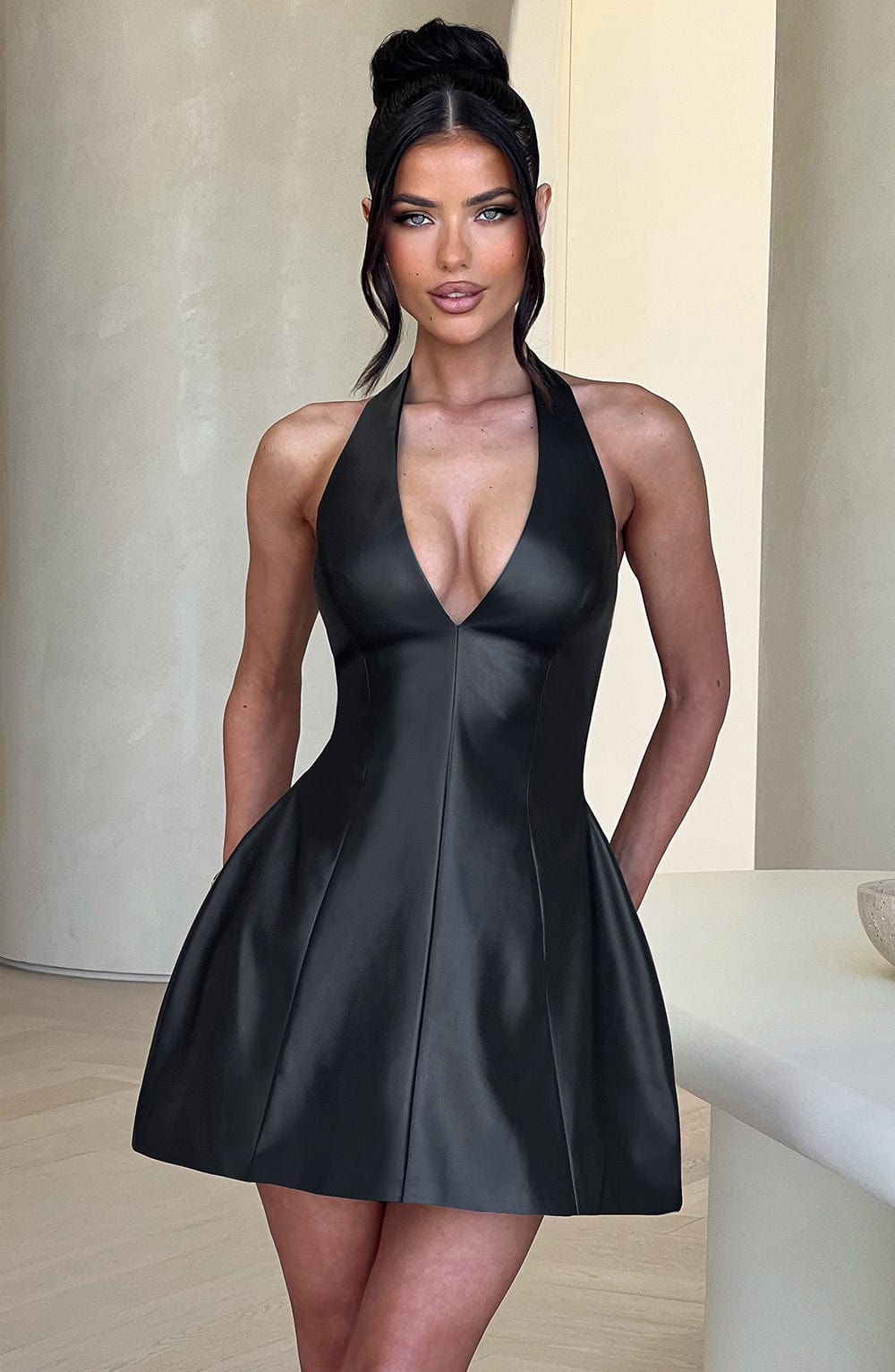 Priyaine Mini Dress in Black by Clandour, product photo 8