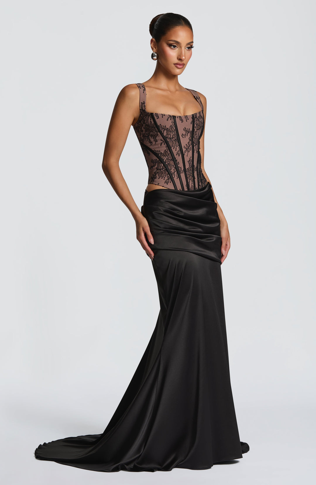 Priyairis Corset in Black Lace by Clandour, product photo 6