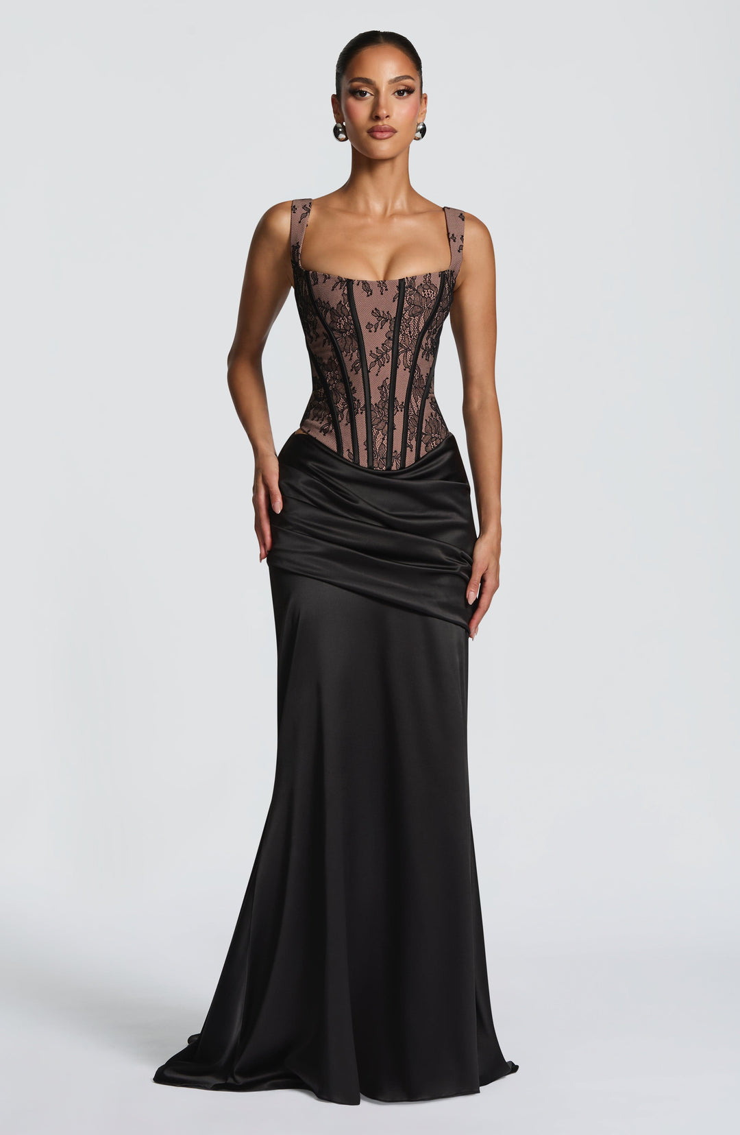 Priyairis Corset in Black Lace by Clandour, product photo 7