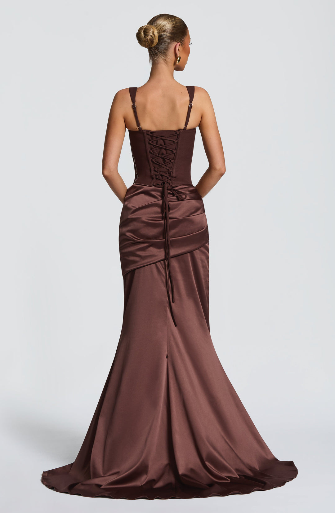 Priyairis Corset in Plum Brown by Clandour, product photo 5