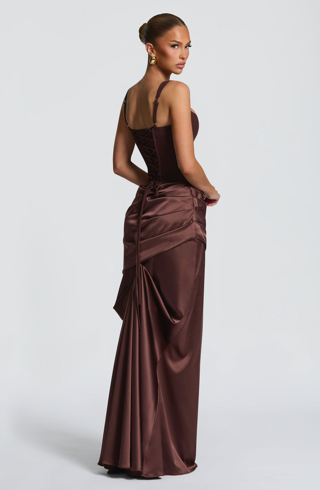 Priyairis Corset in Plum Brown by Clandour, product photo 8