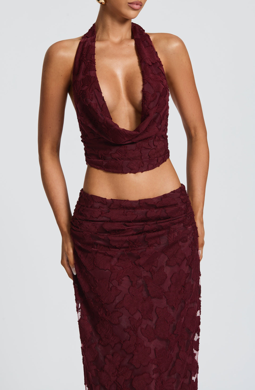 Priyaise Top in Cherry Lacquer by Clandour, product photo 5
