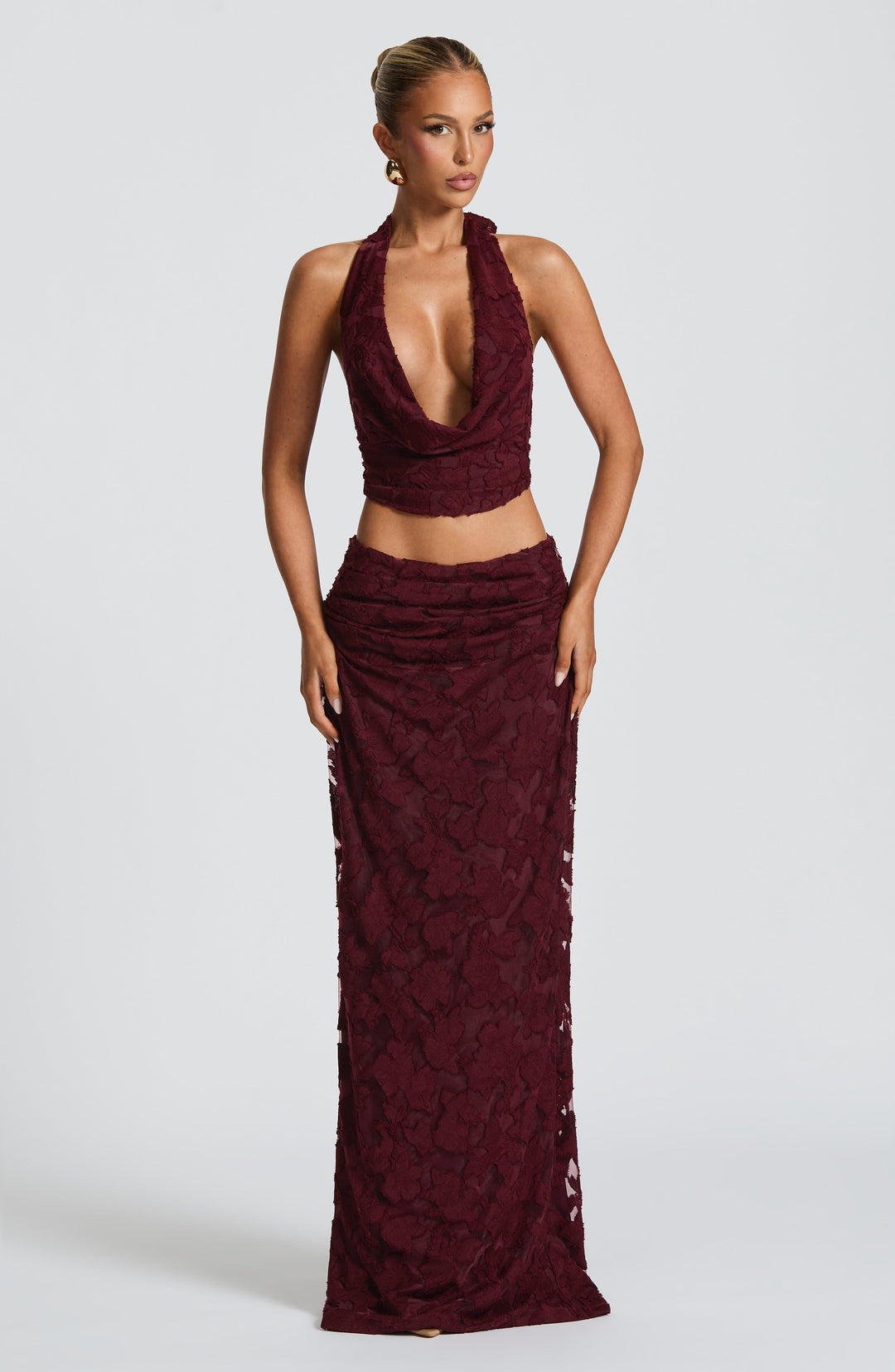Priyaise Top in Cherry Lacquer by Clandour, product photo 6