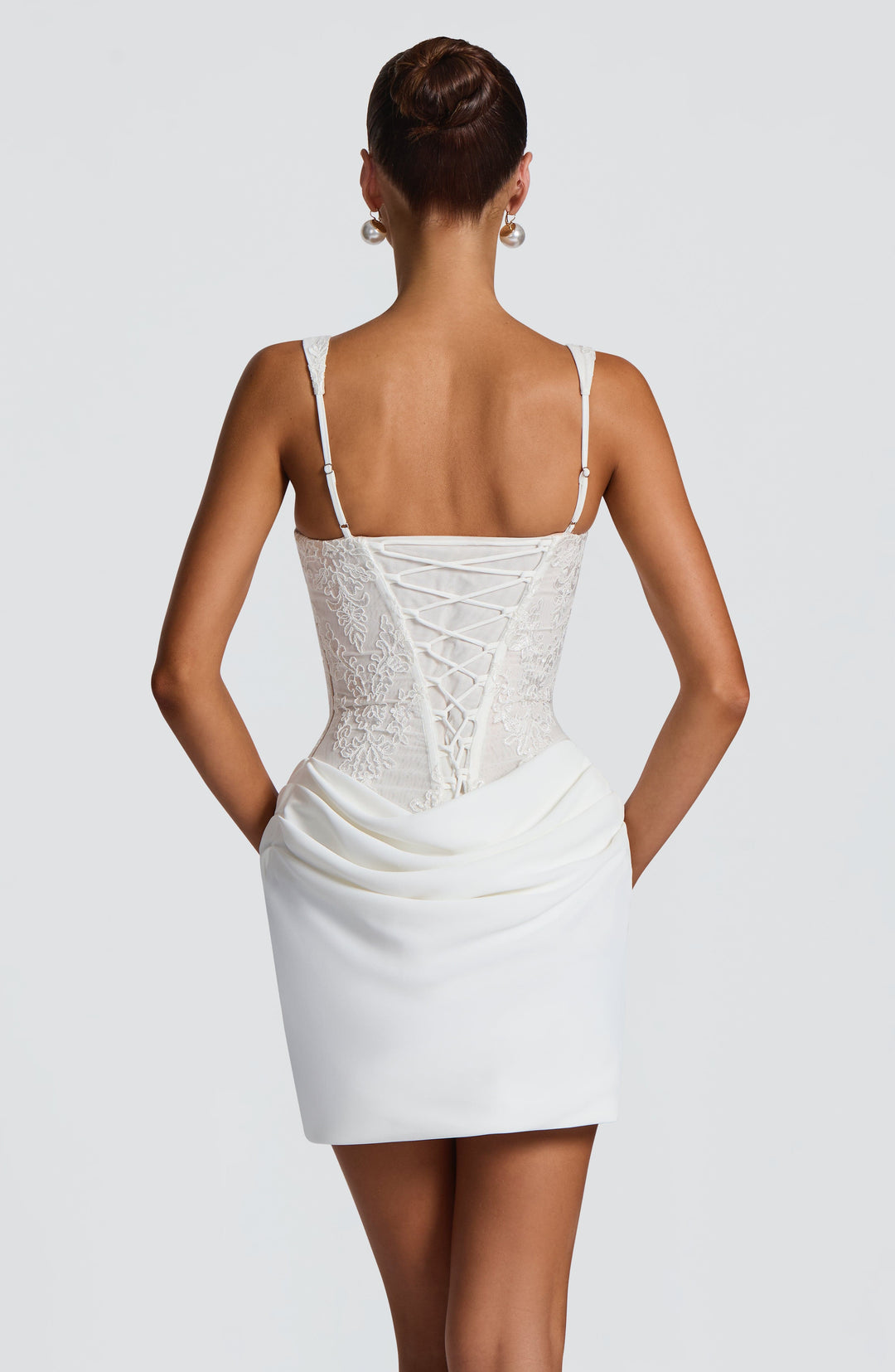 Priyalina Mini Dress in Ivory by Clandour, product photo 4