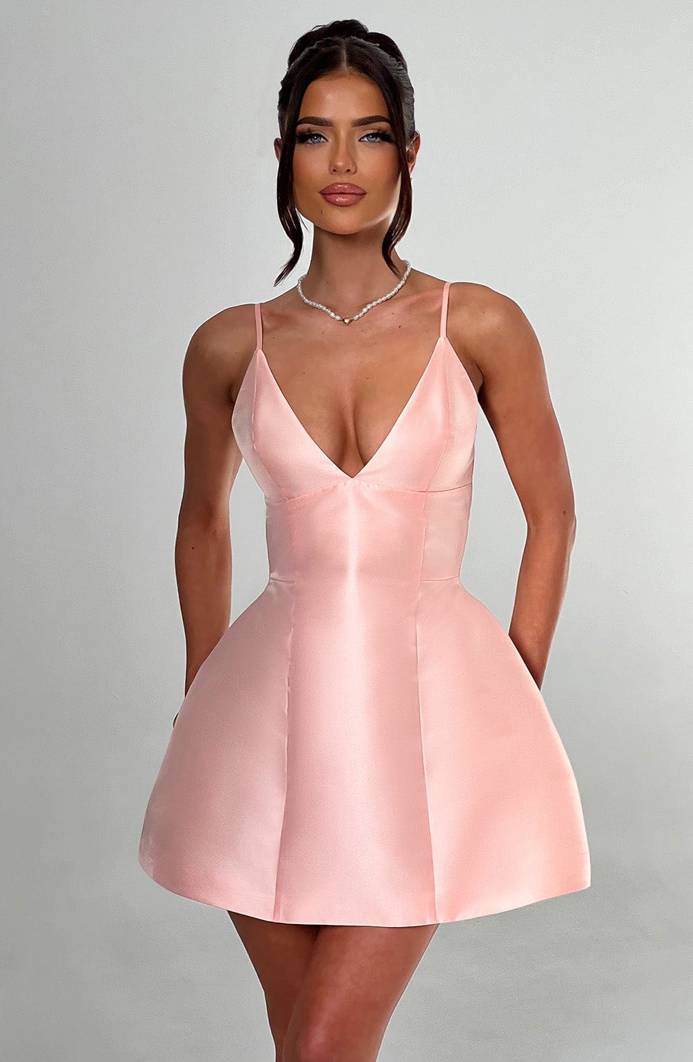 Priyalise Mini Dress in Peach by Clandour, product photo 2