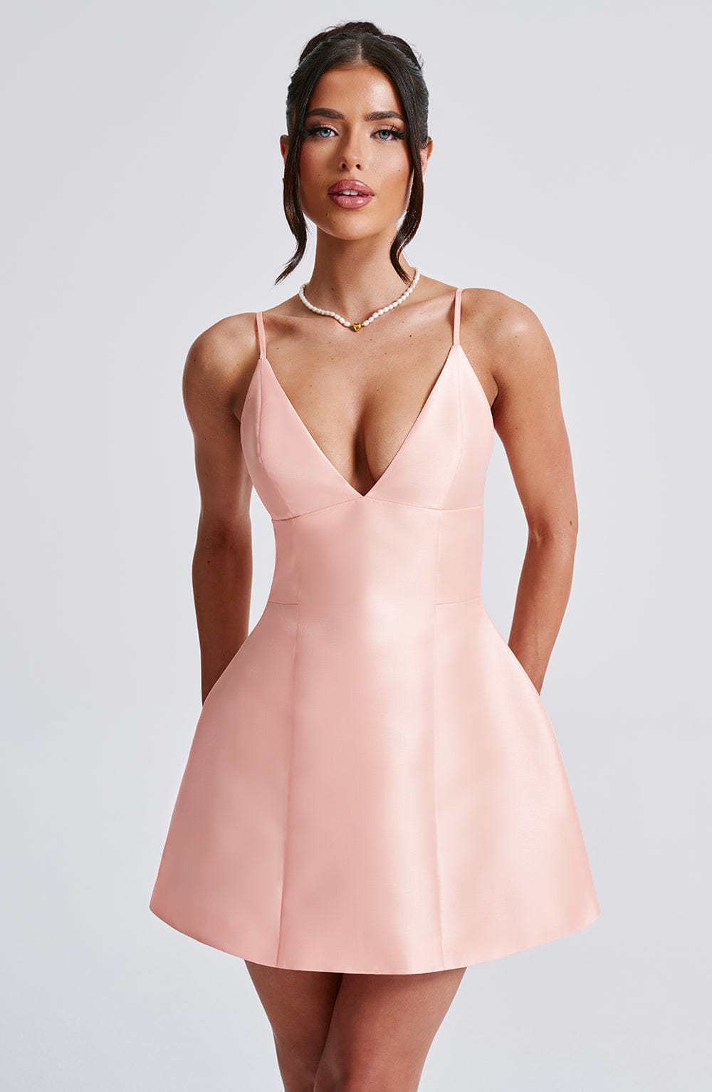 Priyalise Mini Dress in Peach by Clandour, product photo 6