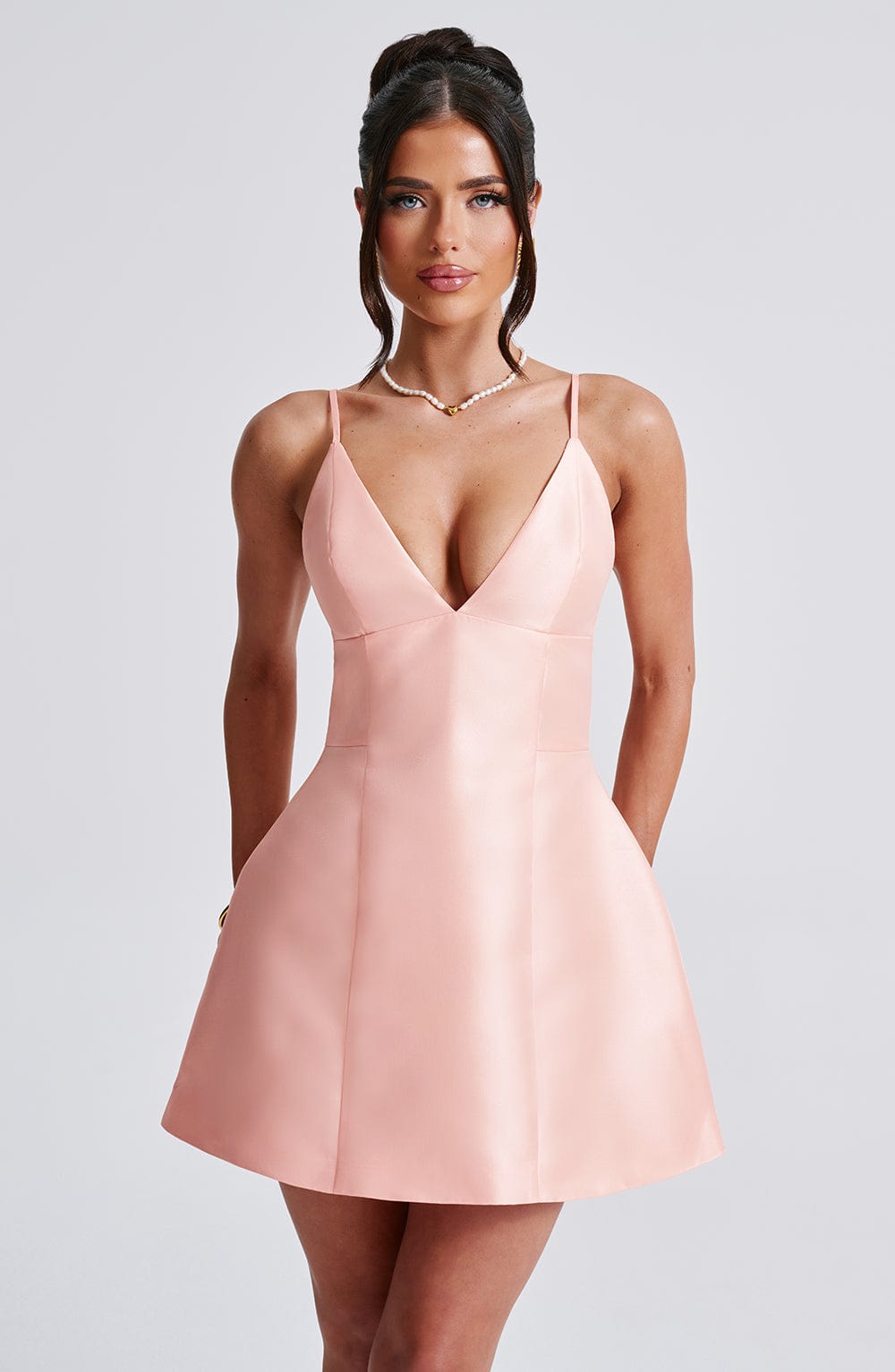 Priyalise Mini Dress in Peach by Clandour, product photo 7