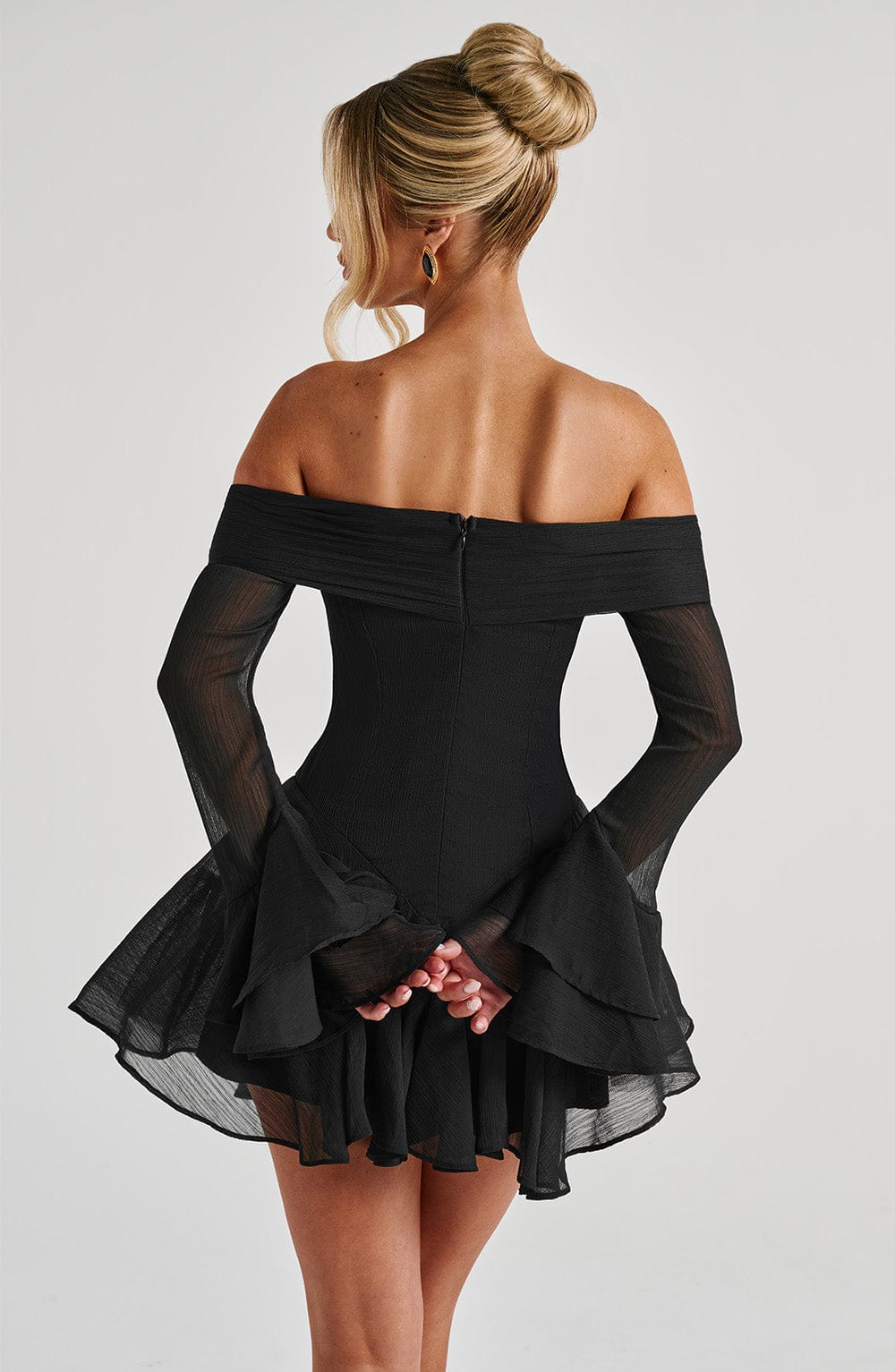 Priyamira Playsuit in Black by Clandour, product photo 3