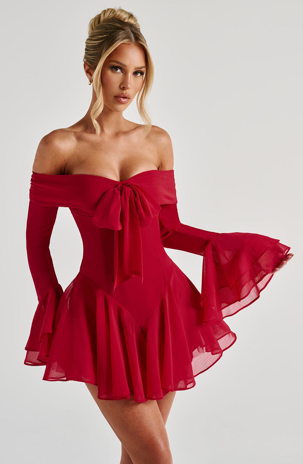 Priyamira Playsuit in Red by Clandour, product photo 6