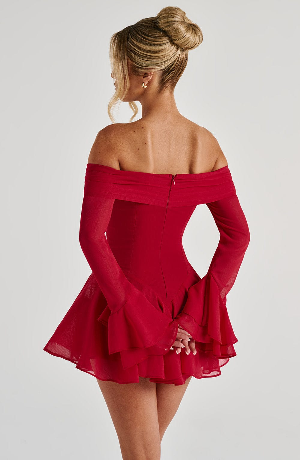 Priyamira Playsuit in Red by Clandour, product photo 7