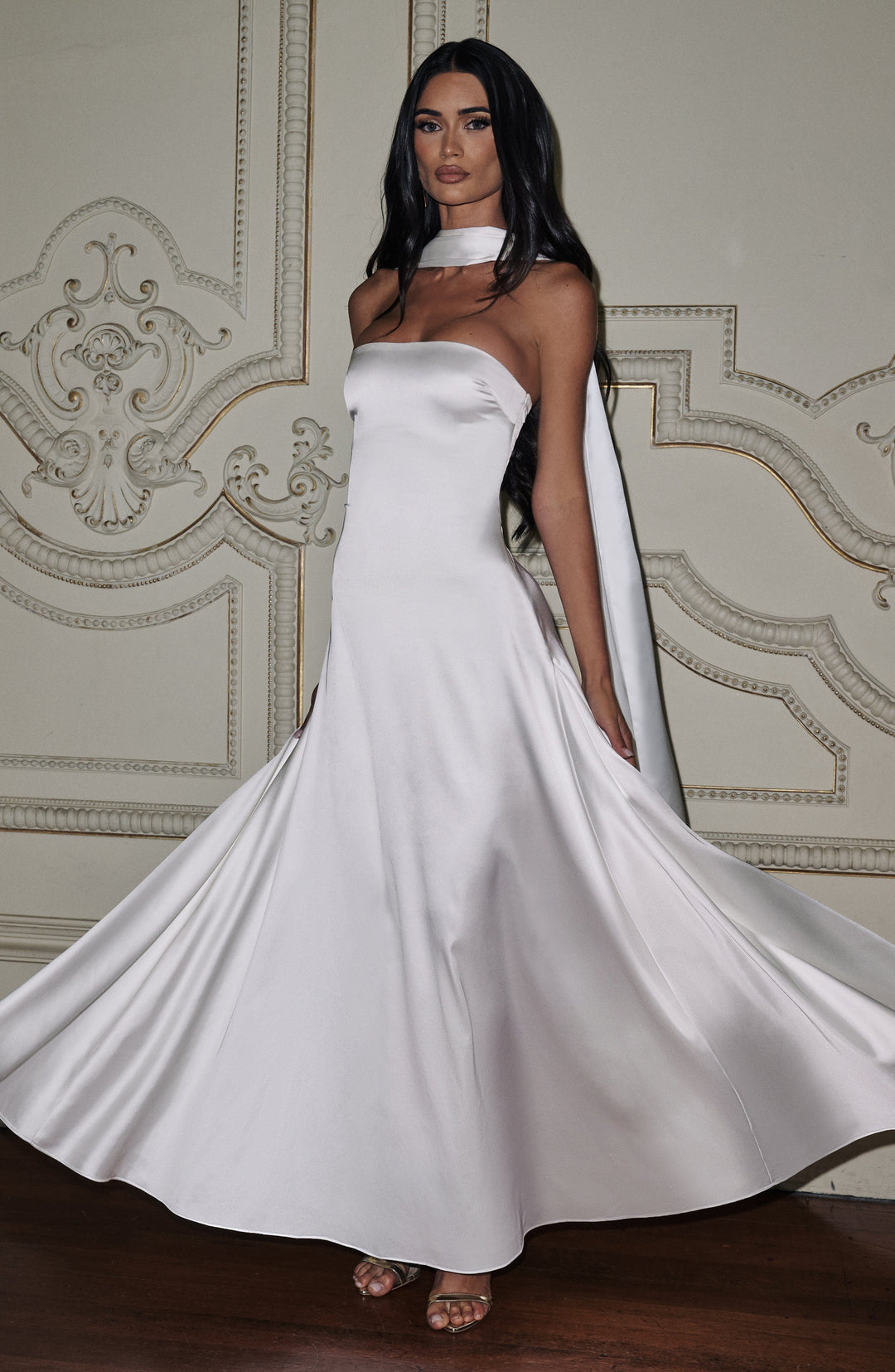 Priyanna Maxi Dress in Ivory by Clandour, product photo 2
