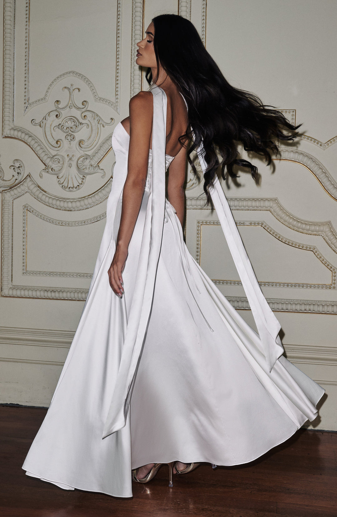 Priyanna Maxi Dress in Ivory by Clandour, product photo 3