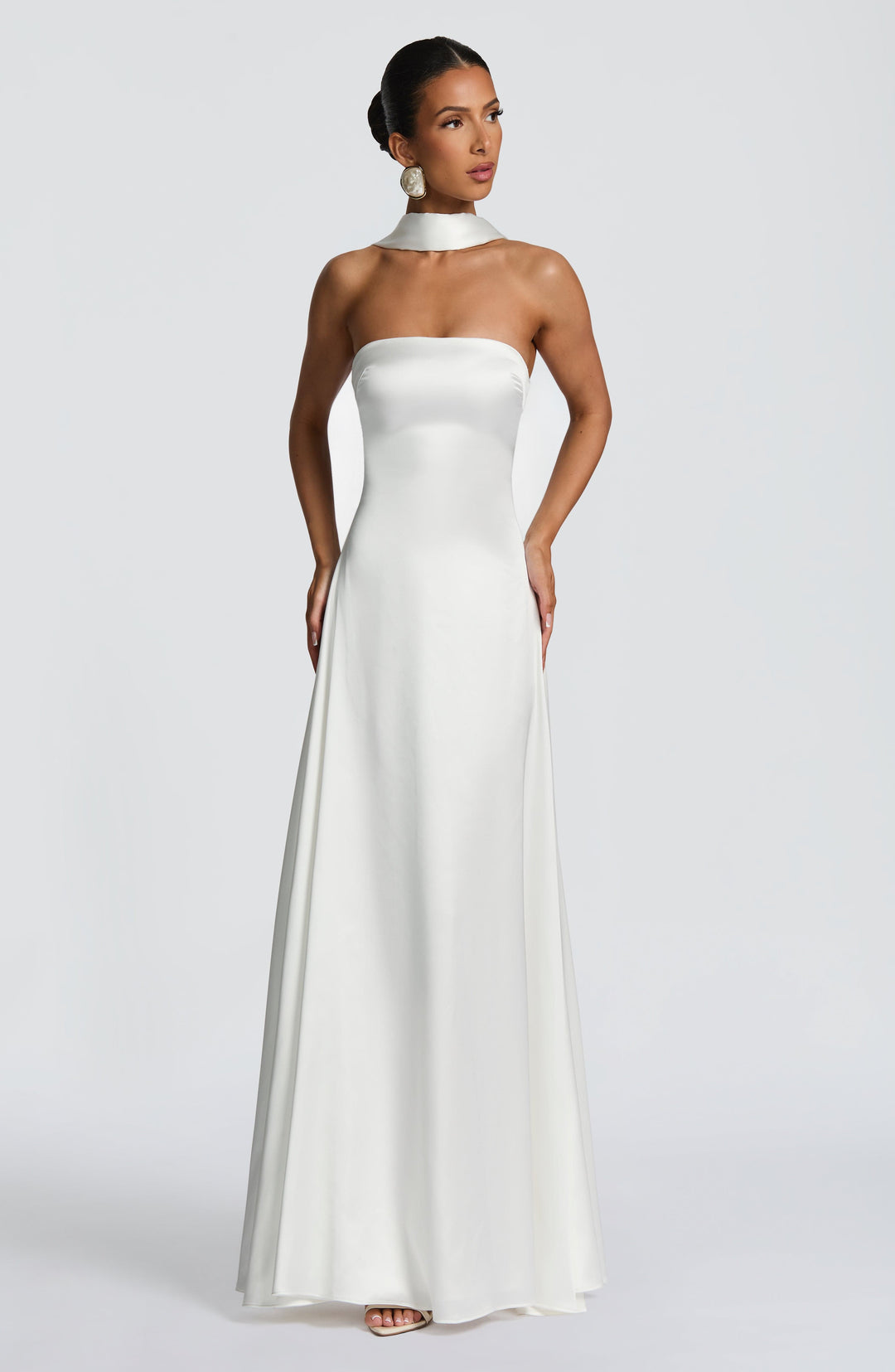 Priyanna Maxi Dress in Ivory by Clandour, product photo 13