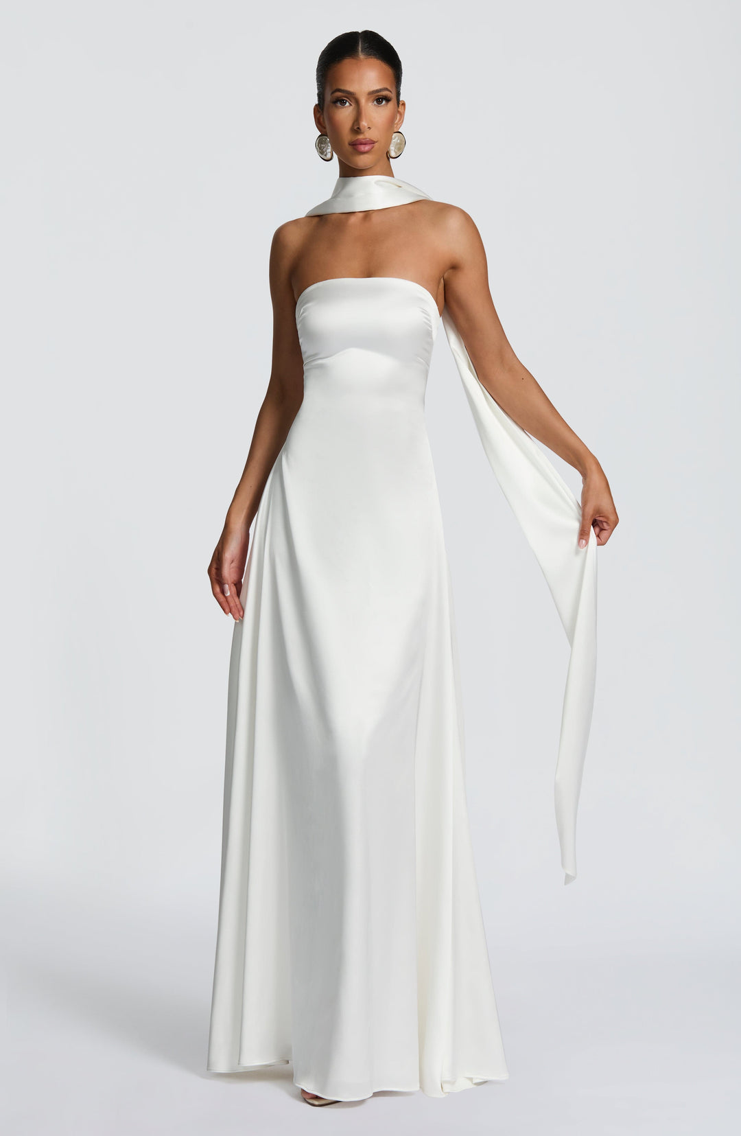 Priyanna Maxi Dress in Ivory by Clandour, product photo 14