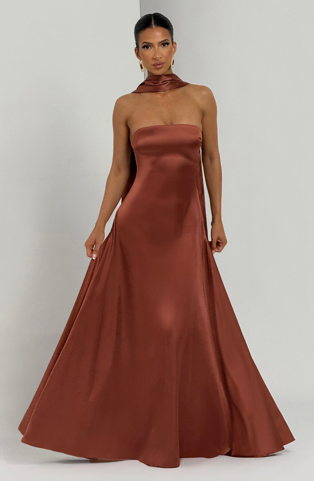 Priyanna Maxi Dress in Rust by Clandour, product photo 8