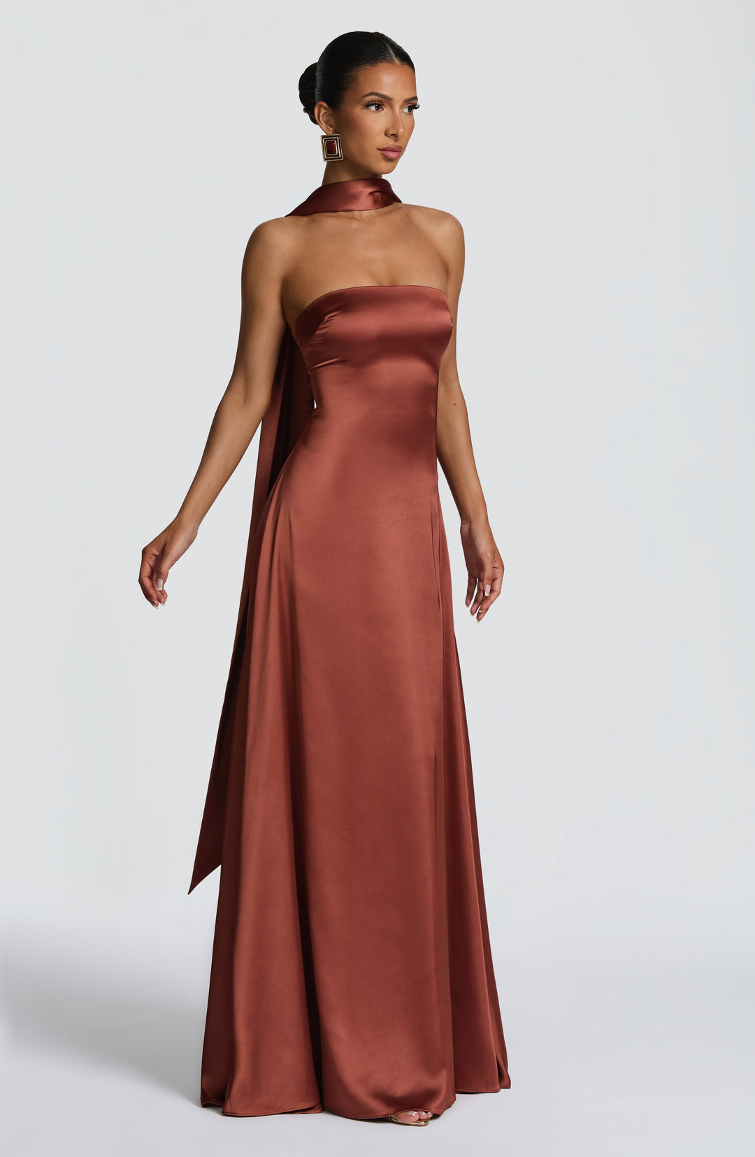 Priyanna Maxi Dress in Rust by Clandour, product photo 9