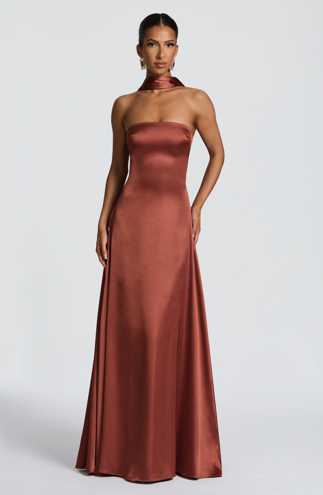 Priyanna Maxi Dress in Rust by Clandour, product photo 11