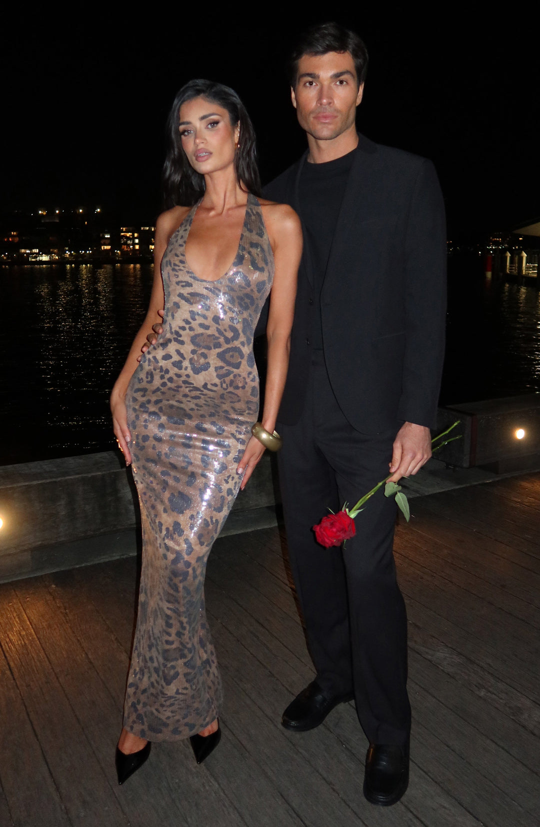 Priyaora Maxi Dress in Sequin Leopard Print by Clandour, product photo 5