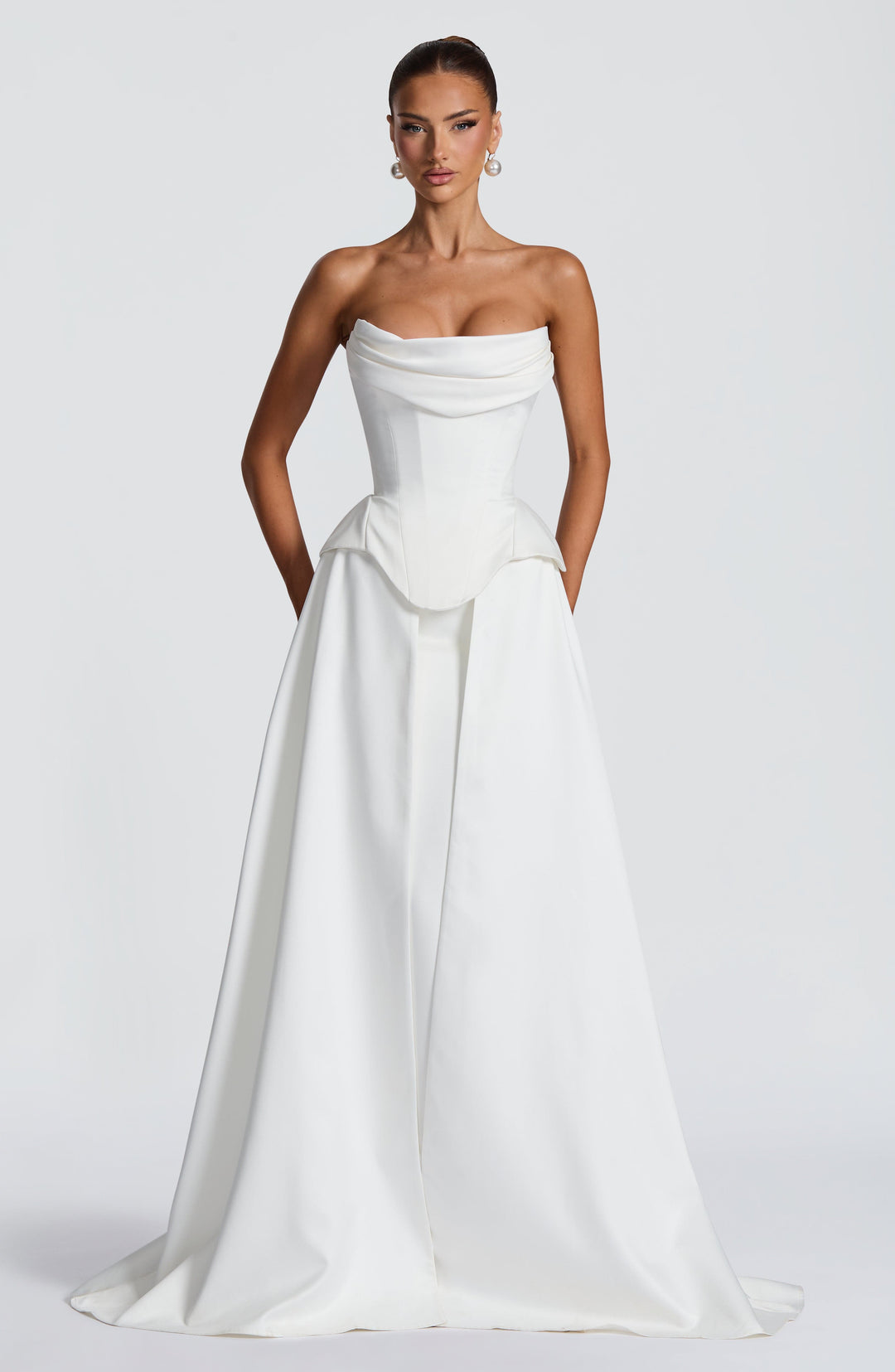 Priyaoria Skirt Train in Ivory by Clandour, product photo 8