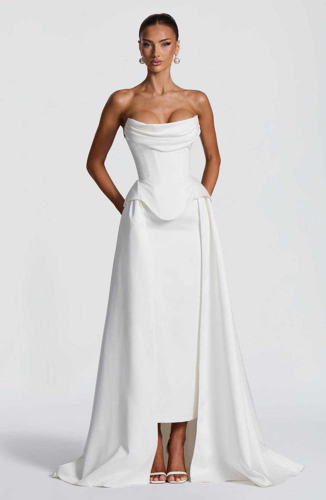 Priyaoria Skirt Train in Ivory by Clandour, product photo 9