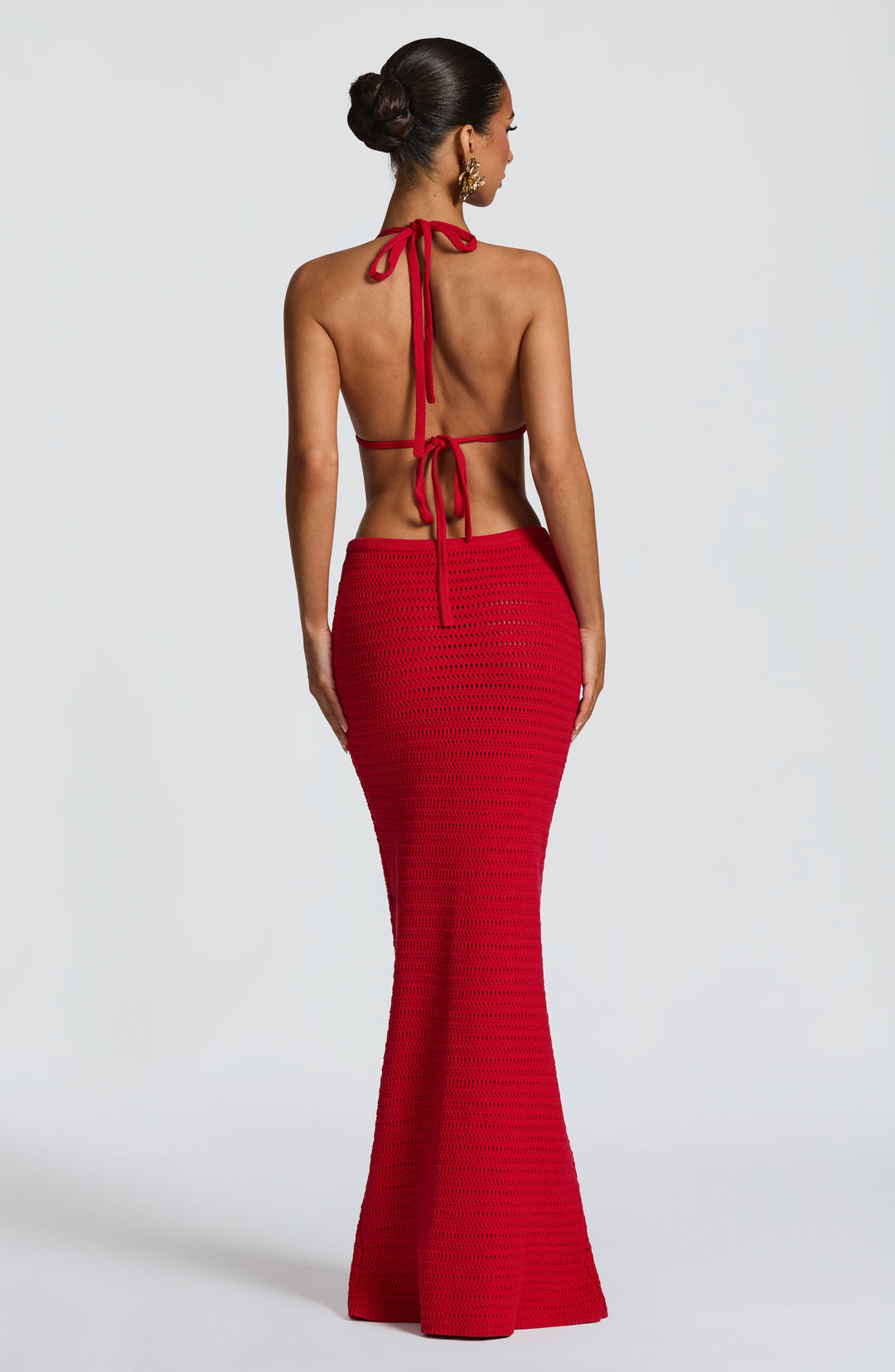 Priyara Maxi Skirt in Red by Clandour, product photo 3