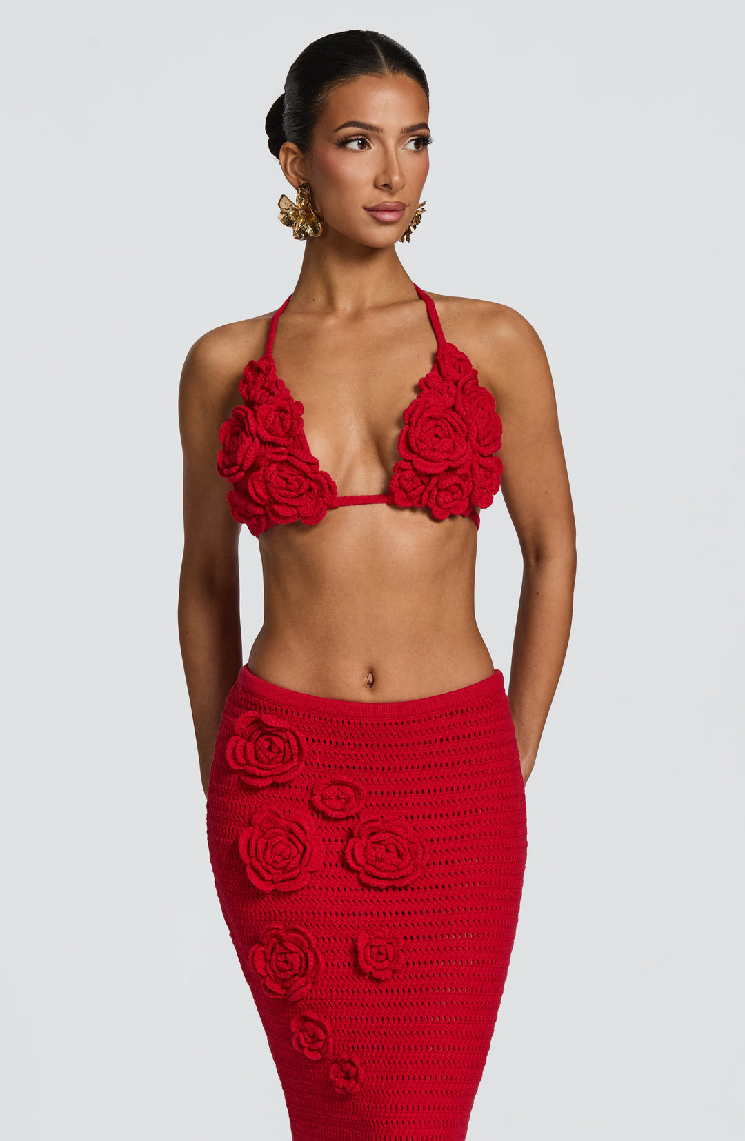 Priyara Top in Red by Clandour, product photo 4