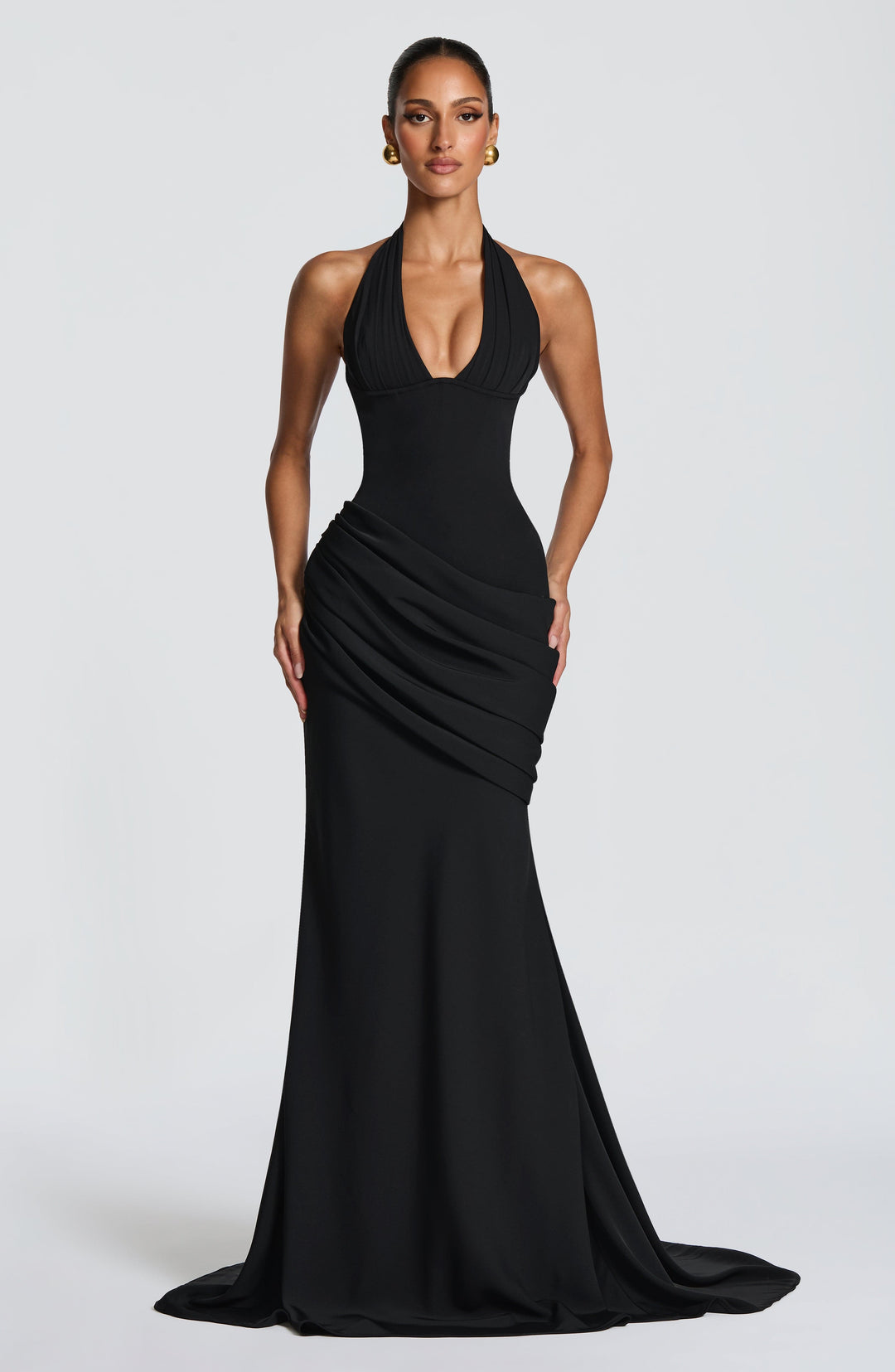 Priyayne Gown in Black by Clandour, product photo 1