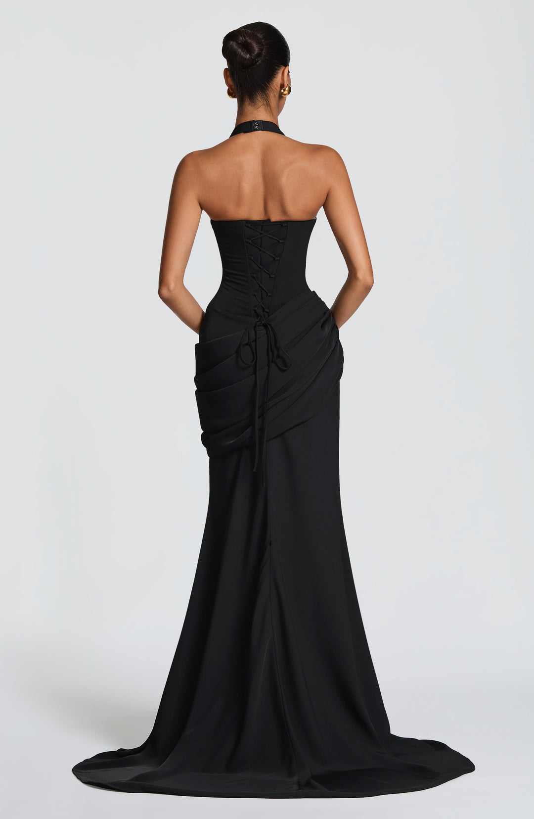 Priyayne Gown in Black by Clandour, product photo 2