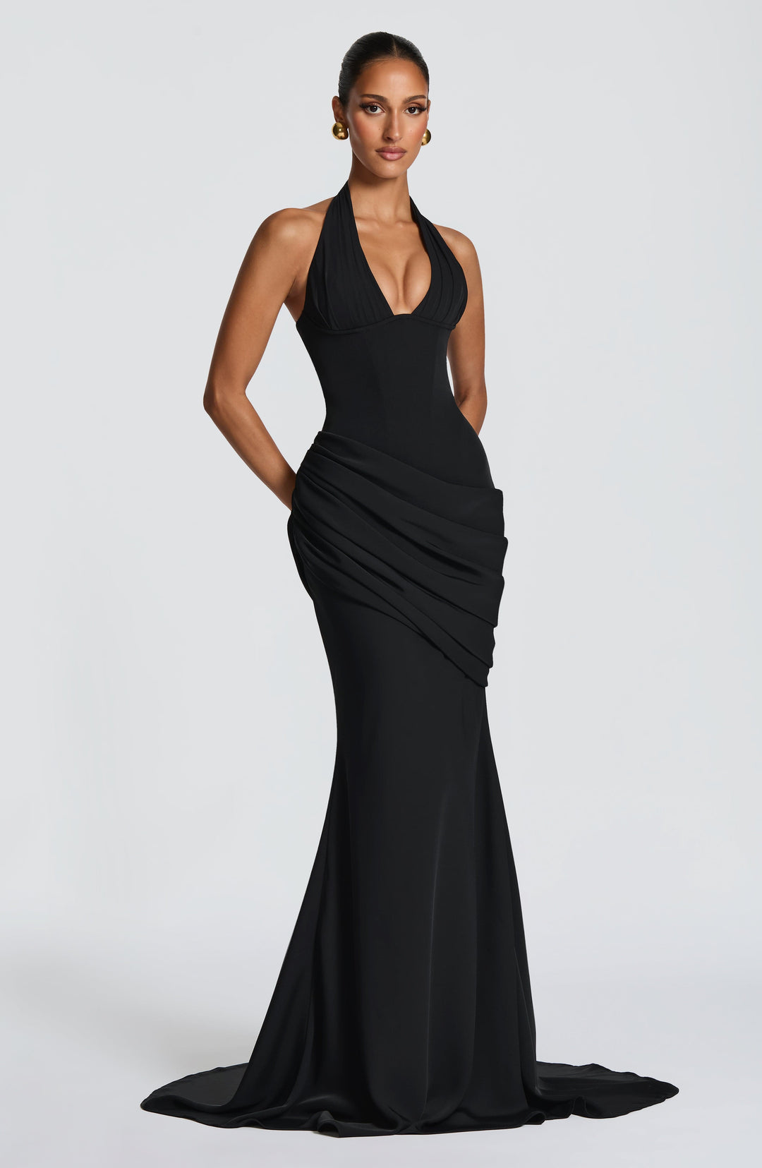 Priyayne Gown in Black by Clandour, product photo 3