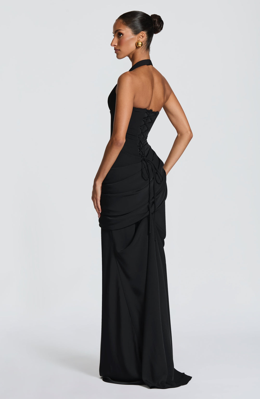 Priyayne Gown in Black by Clandour, product photo 5