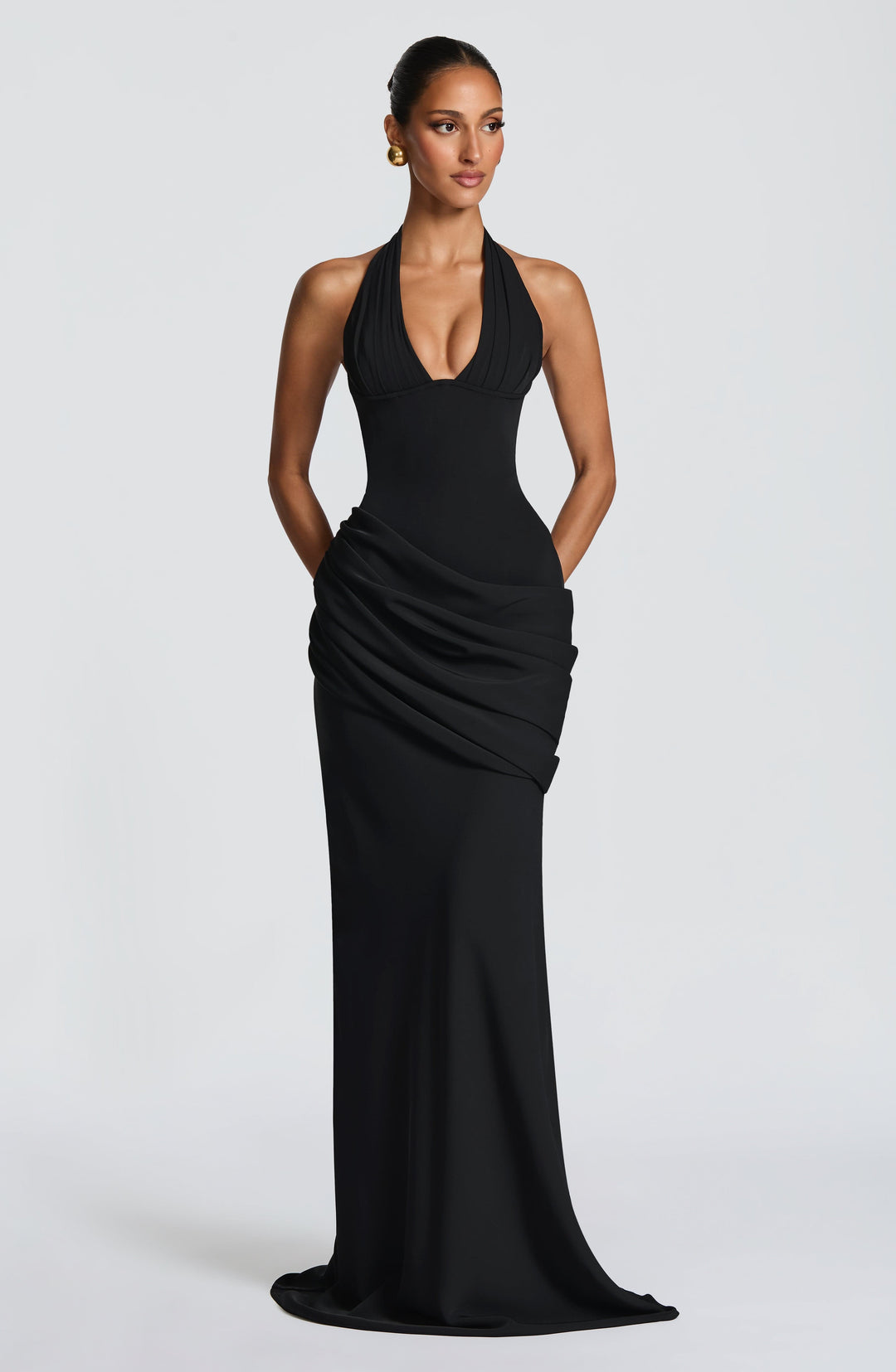 Priyayne Gown in Black by Clandour, product photo 6
