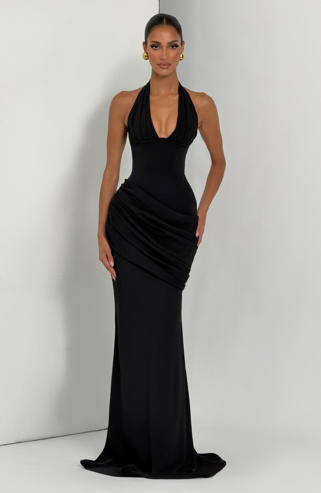Priyayne Gown in Black by Clandour, product photo 7