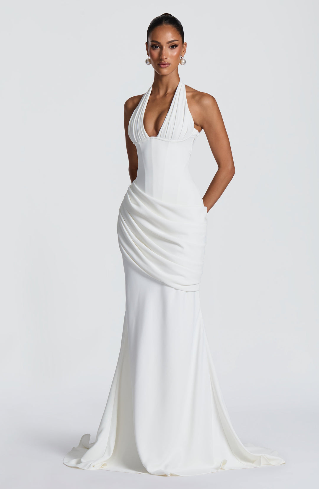 Priyayne Gown in Ivory by Clandour, product photo 3