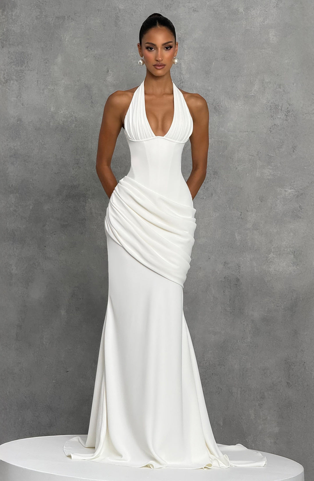 Priyayne Gown in Ivory by Clandour, product photo 7
