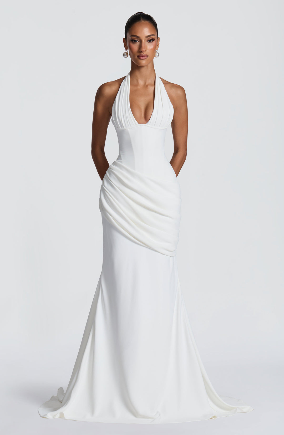 Priyayne Gown in Ivory by Clandour, product photo 11