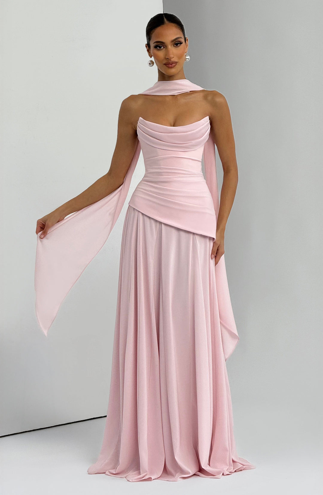 Rheaelia Maxi Dress in Blush by Clandour, product photo 4