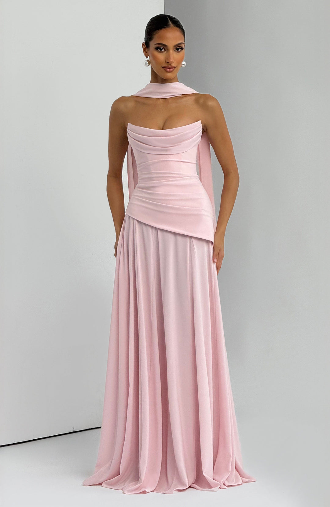 Rheaelia Maxi Dress in Blush by Clandour, product photo 5