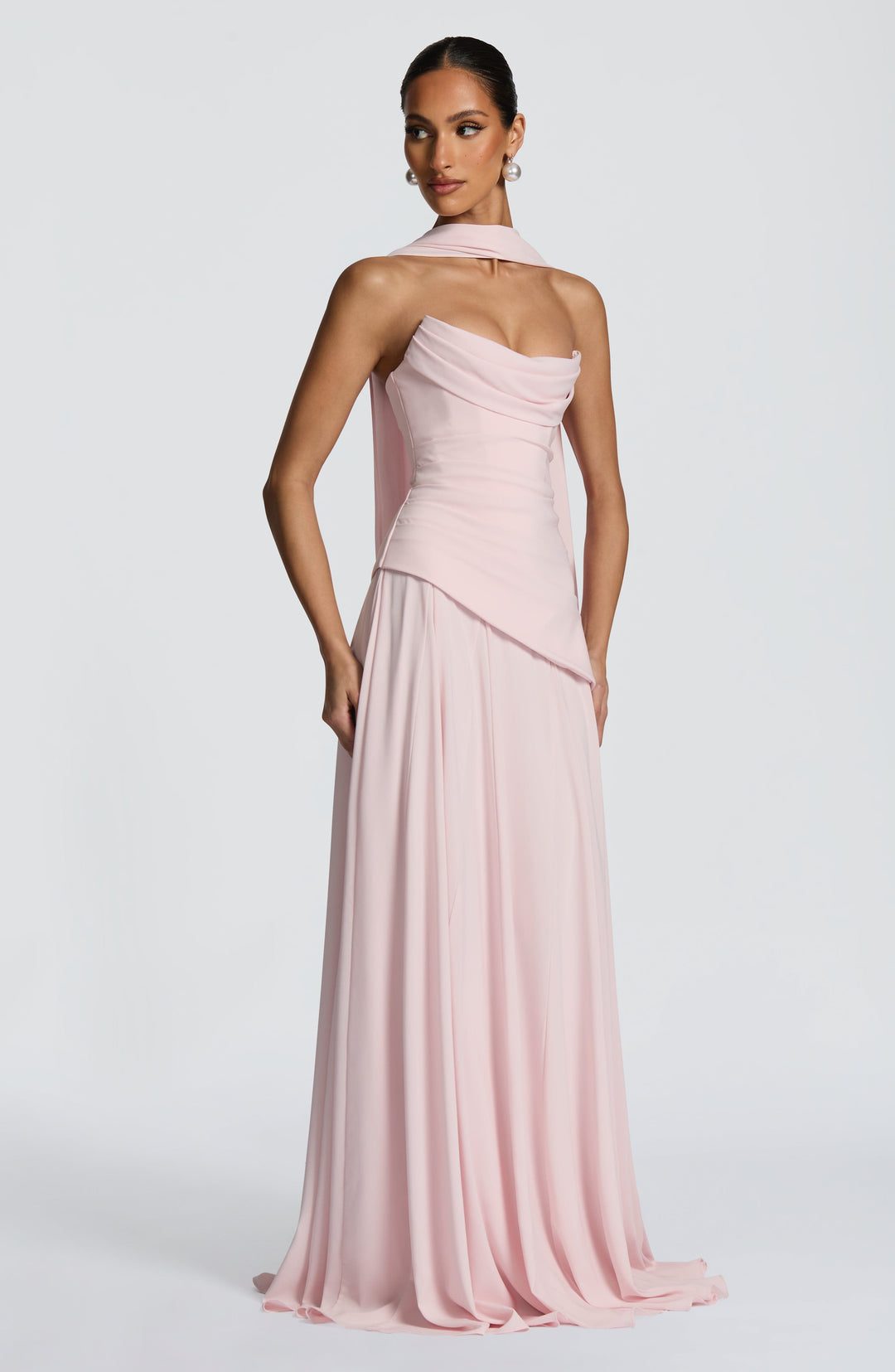 Rheaelia Maxi Dress in Blush by Clandour, product photo 6