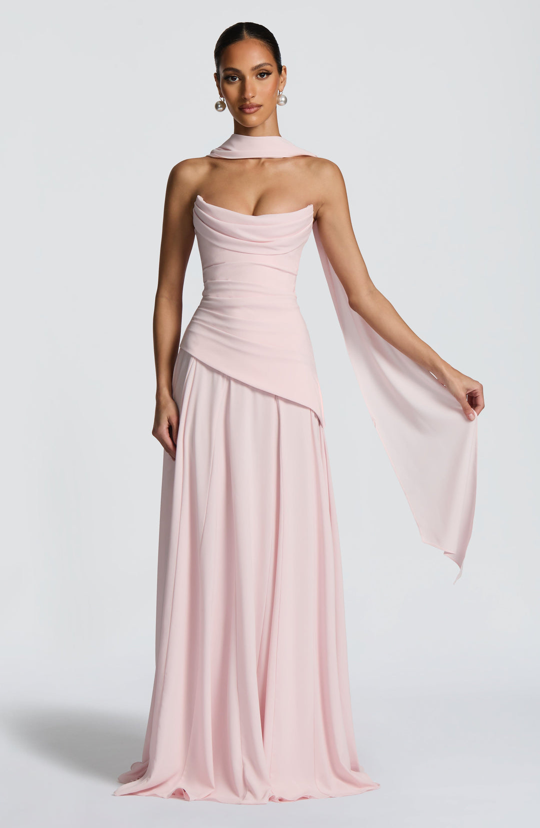 Rheaelia Maxi Dress in Blush by Clandour, product photo 7